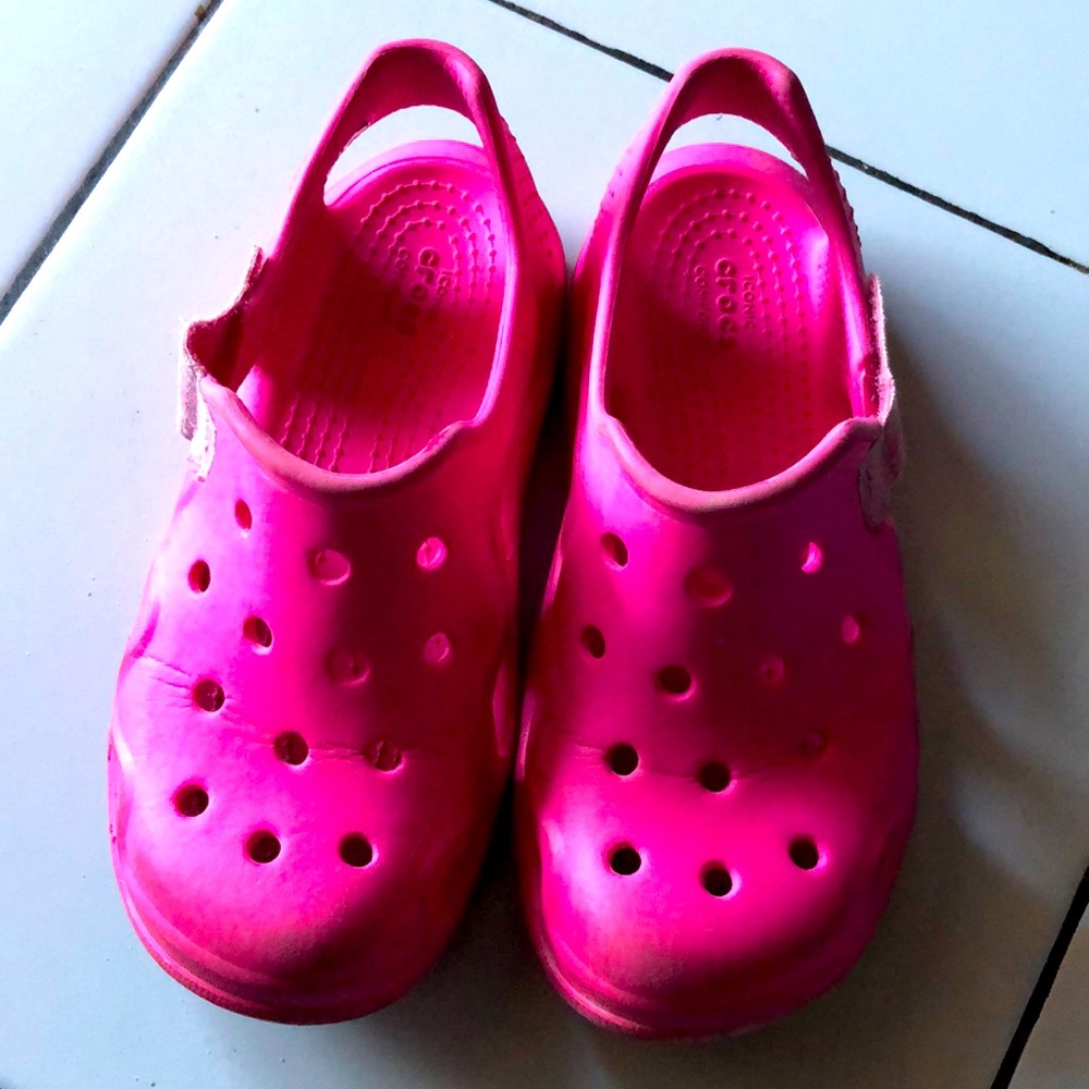 Hot pink crocs size 13C